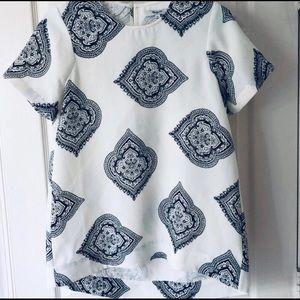 Madewell estate paisley tee shirt flowy top